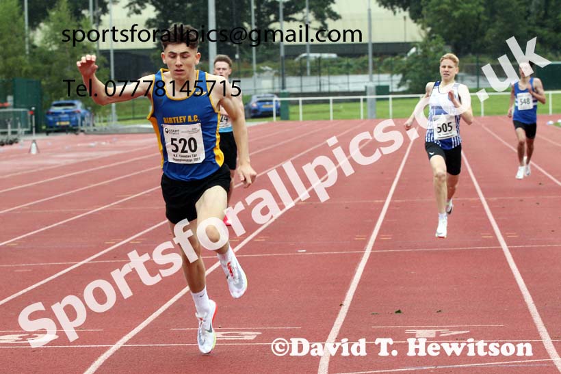 Mens and Boys 400 metres, 2021 North Eastern Track and Field Champs., Middesbrough. Photo: David T. Hewitson/Sports for All Pics